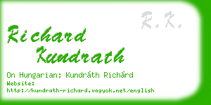 richard kundrath business card